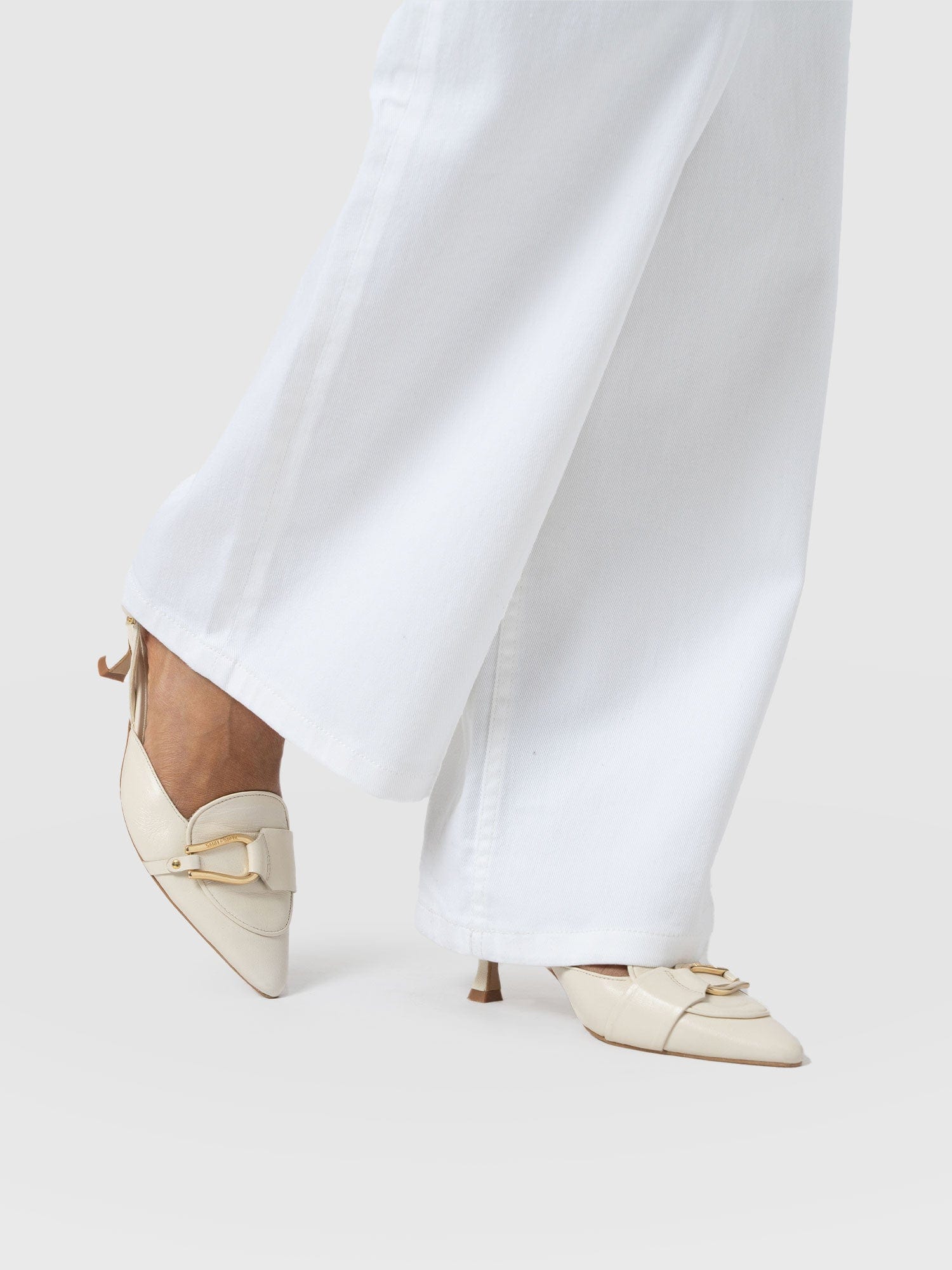 Bridget Sling Back Heels - Cream - Women's Sandalss | Saint + Sofia® USA